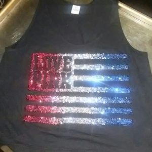 PINK Victoria's Secret American Flag Tank Top